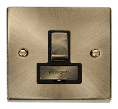 Click Deco 13A DP Switched FCU Antique Brass