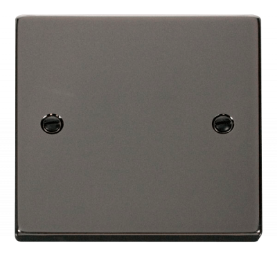 Click Deco 1 Gang Blank Plate Black Nickel