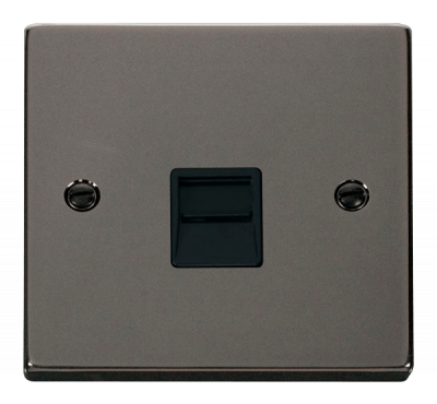 Click Deco Single Telephone Outlet (Master) Black Nickel