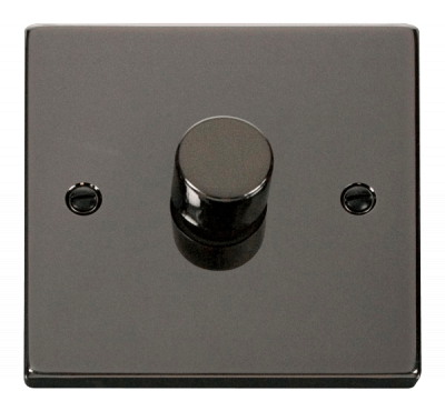 Click Deco 1 Gang 2 Way 100W Trailing Edge Dimmer Switch Black Nickel