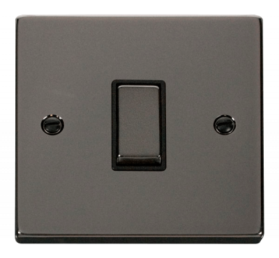 Click Deco 10AX 1 Gang 2 Way Plate Switch Black Nickel