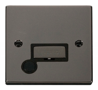 Click Deco 13A Unswitched FCU With Optional Flex Outlet Black Nickel
