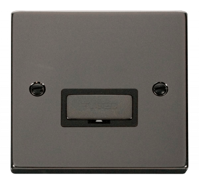 Click Deco 13A Unswitched FCU Black Nickel
