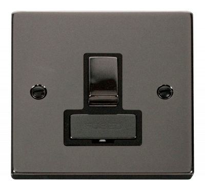 Click Deco 13A DP Switched FCU Black Nickel