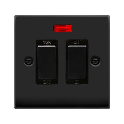 Click Deco Switch DP Sink 20A Matt Black