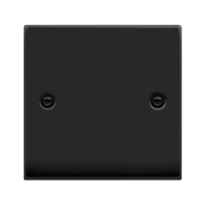 Click Deco Blanking Plate 1Gang Matt Black
