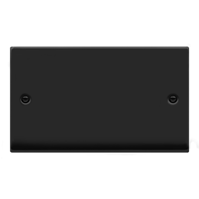 Click Deco Blanking Plate 2Gang Matt Black