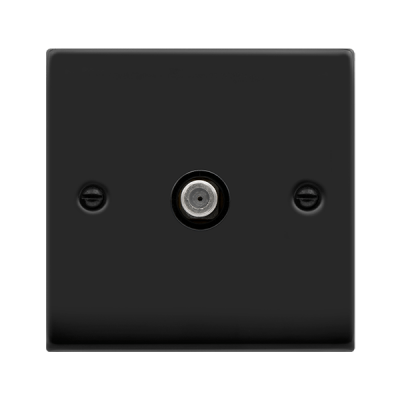 Click Deco Non-Isolated Single Satellite Outlet Matt Black