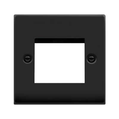 Click Deco New Media Frontplate 1G 2Module Matt Black