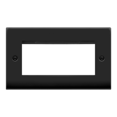 Click Deco New Media Frontplate 2G 4Module Matt Black