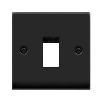 Click Deco MiniGrid Frontplate 1G 1Aperture Matt Black
