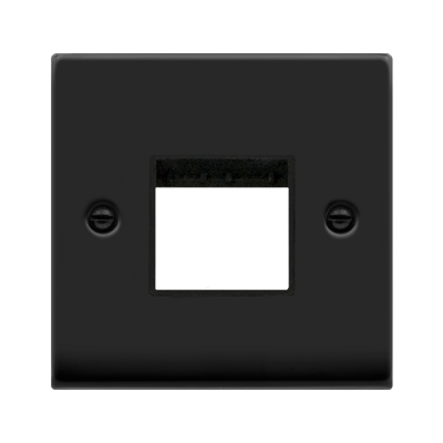 Click Deco MiniGrid Frontplate 1G 2Aperture Matt Black