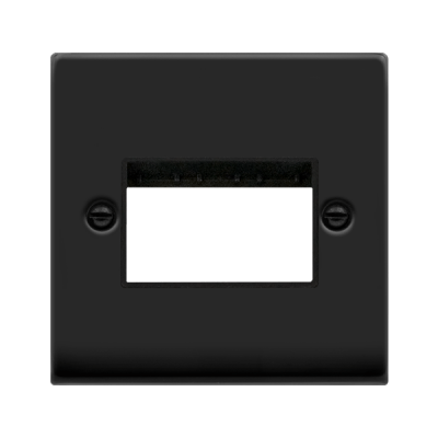 Click Deco MiniGrid Frontplate 1G 3Aperture Matt Black