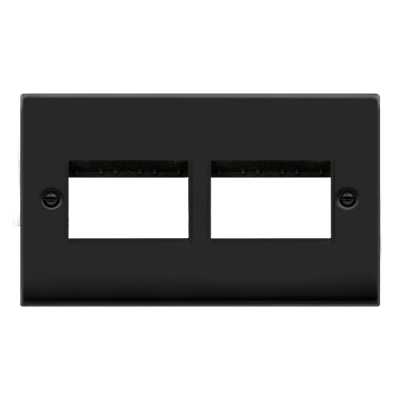 Click Deco MiniGrid Frontplate 2G 2x3Aperture Matt Black