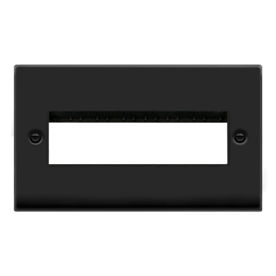 Click Deco MiniGrid Frontplate 2G 6Aperture Matt Black