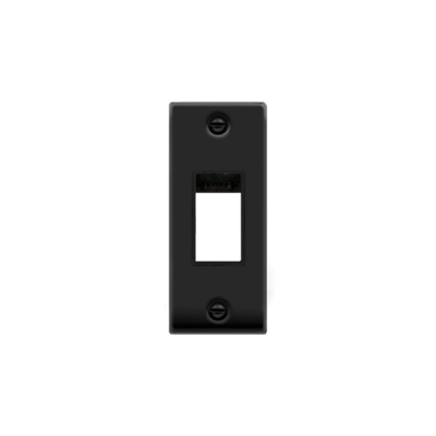 Click Deco MiniGrid Frontplate 1G Architrave 1 Aperture Matt Black