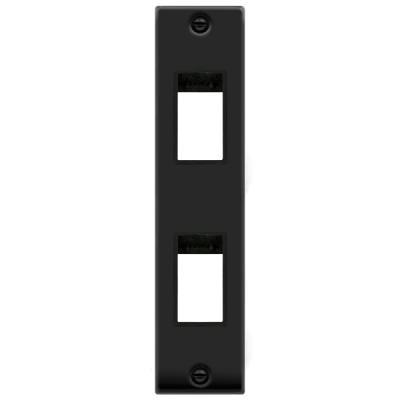 Click Deco MiniGrid Frontplate 2G Architrave 2 Aperture Matt Black