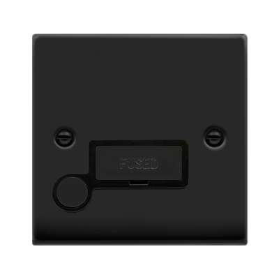 Click Deco Unswitched Connection Unit + F/O 13A Matt Black