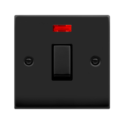 Click Deco Switch + Neon DP 20A Matt Black