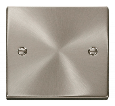 Click Deco 1 Gang Blank Plate Satin Chrome