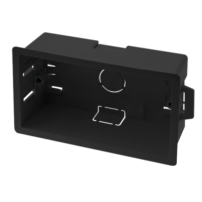 Click 2 Gang 47mm Deep Dry Lining Box Black