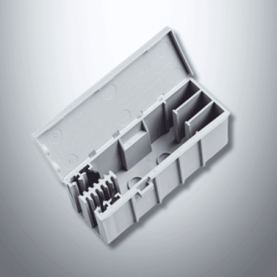 Connexbox&reg; 221-4 for multicore cables; 221-2411 Inline Connectors and Wago 2773-4** PushWire connectors 39x29x95mm
