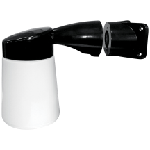 Eterna 9.5w LED well glass fitting with polycarbonate diffuser and optional corner bracket Black