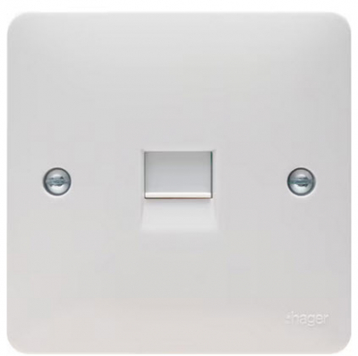 Hager Sollysta Single BT Master Telephone Socket