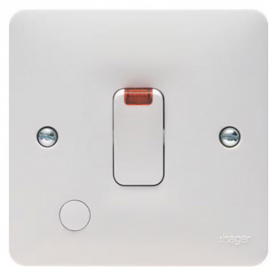 Hager Sollysta 20A DP Switch c/w LED & FO