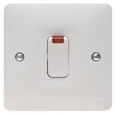 Hager Sollysta 20A DP Switch c/w LED