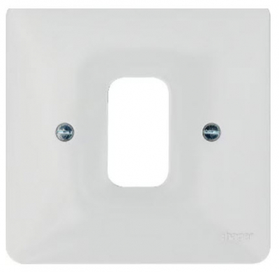 Hager Grid Plate 1 Gang White