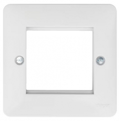 Hager Sollysta 1 Gang 2 Module Euro Plate