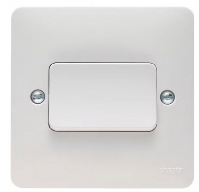 Hager Sollysta 10AX 1 Gang 2 Way Wall Switch Wide Rocker
