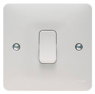Hager Sollysta 10AX 1 Gang Intermediate Wall Switch