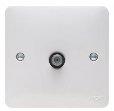 Hager Sollysta Single Satellite F Type Socket