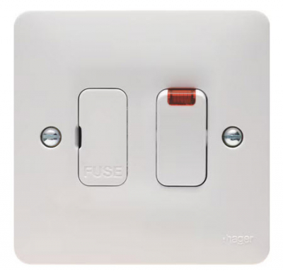 Hager Sollysta 13A FCU Switched with LED