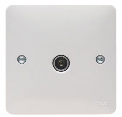 Hager Sollysta Single TV Socket Female