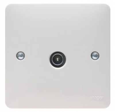 Hager Sollysta Single TV Socket Male