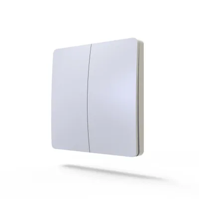 Ener-J 2 Gang Wireless Kinetic Switch Dimmable/Non Dimmable (white body)