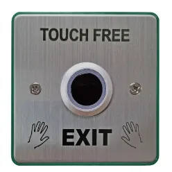 CQR Touch Free Exit Button - 12/24V DC - Legend InchTouch Free ExitInch- Stainless Steel