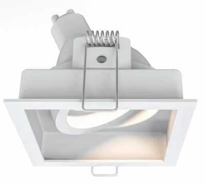 ArcLED Open Fired Rated IP20 GU10 Square Tilt Baffle Downlight (Sand White)
