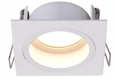 ArcLED Open Fired Rated IP65 Fixed Square GU10 Baffle Downlight (Sand White)