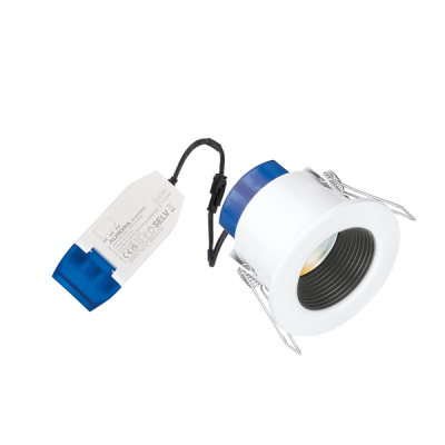 Aurora Black Baffled R6&trade;CWS Fire Rated Upto 560lm 4W/6W/8W 3000K/4000K/5700K &ndash; Remote Driver