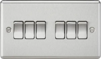 K/Bridge 10AX 6G 2-way Switch - Brushed Chrome