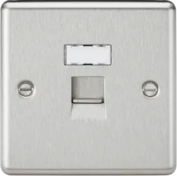K/Bridge RJ45 Network Outlet - Brushed Chrome