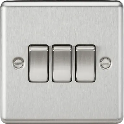 K/Bridge 10AX 3G 2-way Switch - Brushed Chrome