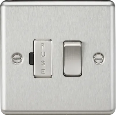 K/Bridge 13A Switched Fused Spur Unit - Brushed Chrome