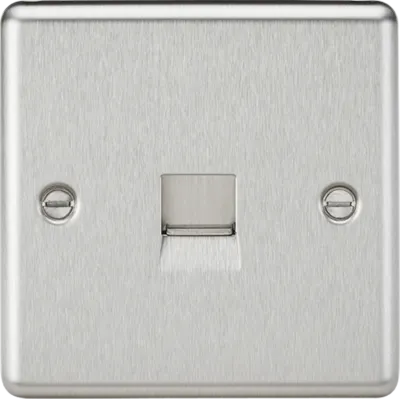 K/Bridge Telephone Extension Outlet - Brushed Chrome