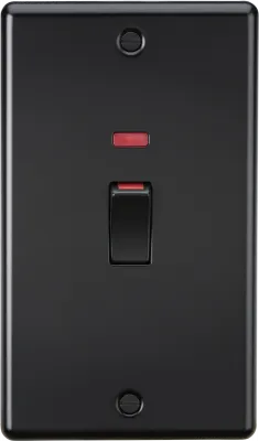 K/Bridge 45A DP Switch with Neon (2G size) - Matt Black
