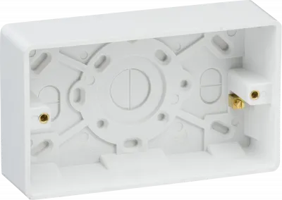 K/Bridge Double 35mm Pattress Box with Earth Terminal